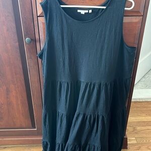 Chico’s tiered black dress NWOT US size 20 (Chico’s size 4), cotton/modal blend